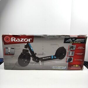 Razor A5 Air Kick Scooter Black Adult Youth Age 8+ Pneumatic Tires Foldable